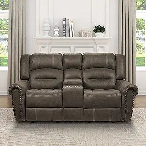 Lexicon 194840155287 Shay Double Glider Reclining Loveseat