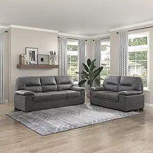Lexicon 194840168911 EOLA 2-Piece Dark Gray Living Room Set
