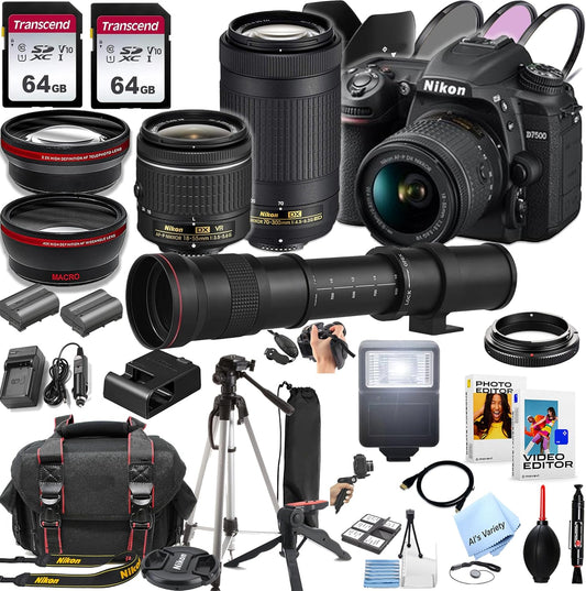 Nikon D7500 DSLR Camera Lens Bundle