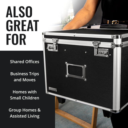 Vaultz VZ01270 Portable File Storage Box with Handle