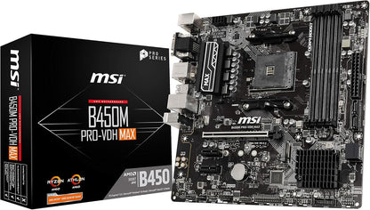 MSI B450PVDHMAX AMD Ryzen AM4 Micro-ATX Motherboard
