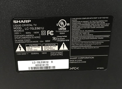 Sharp LC70LE661U 70" AQUOS HD LED Smart TV