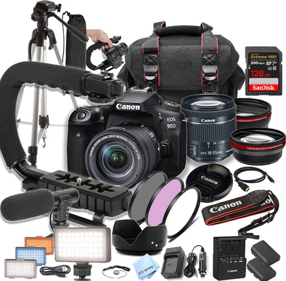 Canon 90D DSLR Camera 18-55mm Bundle Renewed