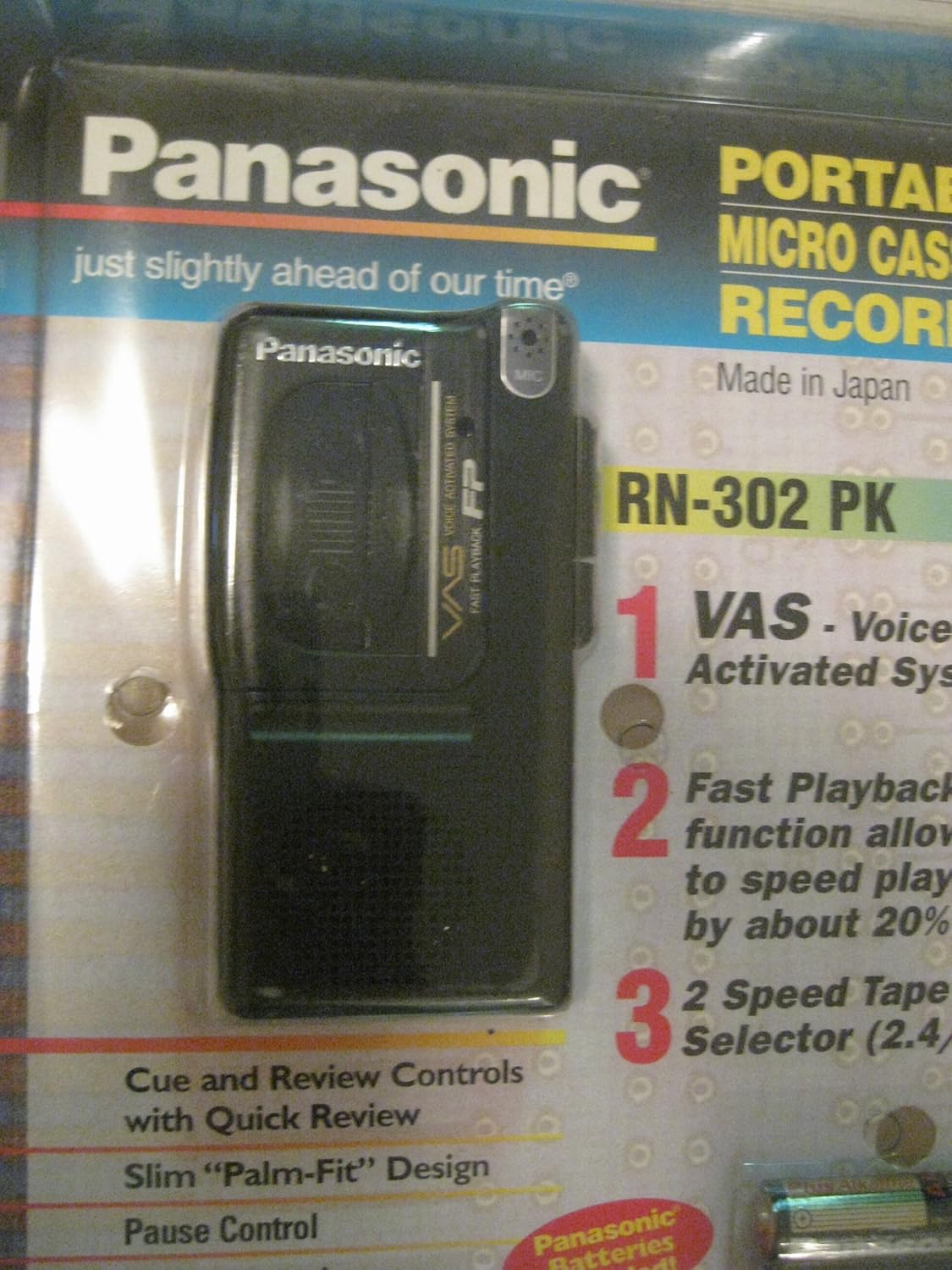 Panasonic RN-302 Microcassette Voice Recorder - Portable