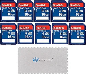 SanDisk SDSDB-016G-10PK-MFC 16GB SDHC Class 4 Memory Card 10-Pack