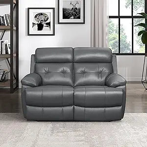 Lexicon 194840170556 Inkwood Dark Gray Reclining Loveseat