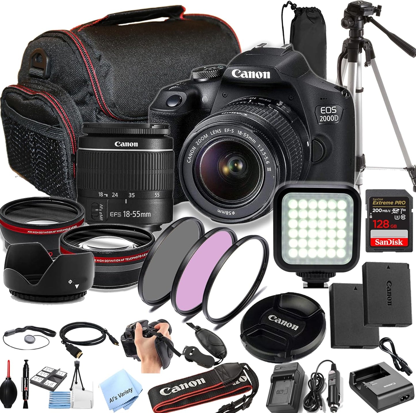 Canon EOS 2000D Rebel T7 DSLR Kit 18-55mm Lens