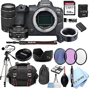 Canon Canon EOS R6 Mirrorless Camera with RF 50mm Lens Bundle