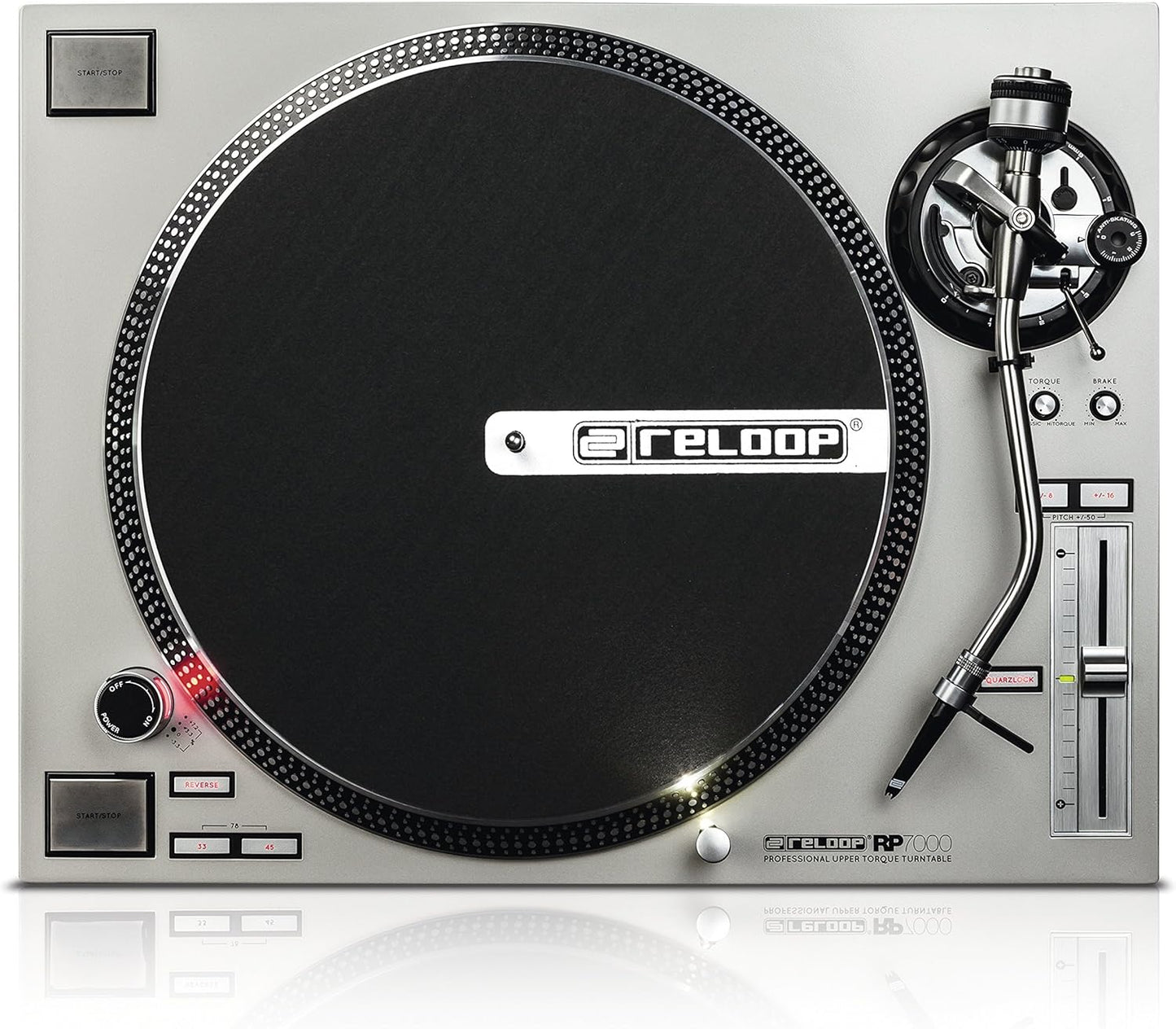 Reloop AMS-RP-7000-SLV RP-7000 Quartz DJ Turntable
