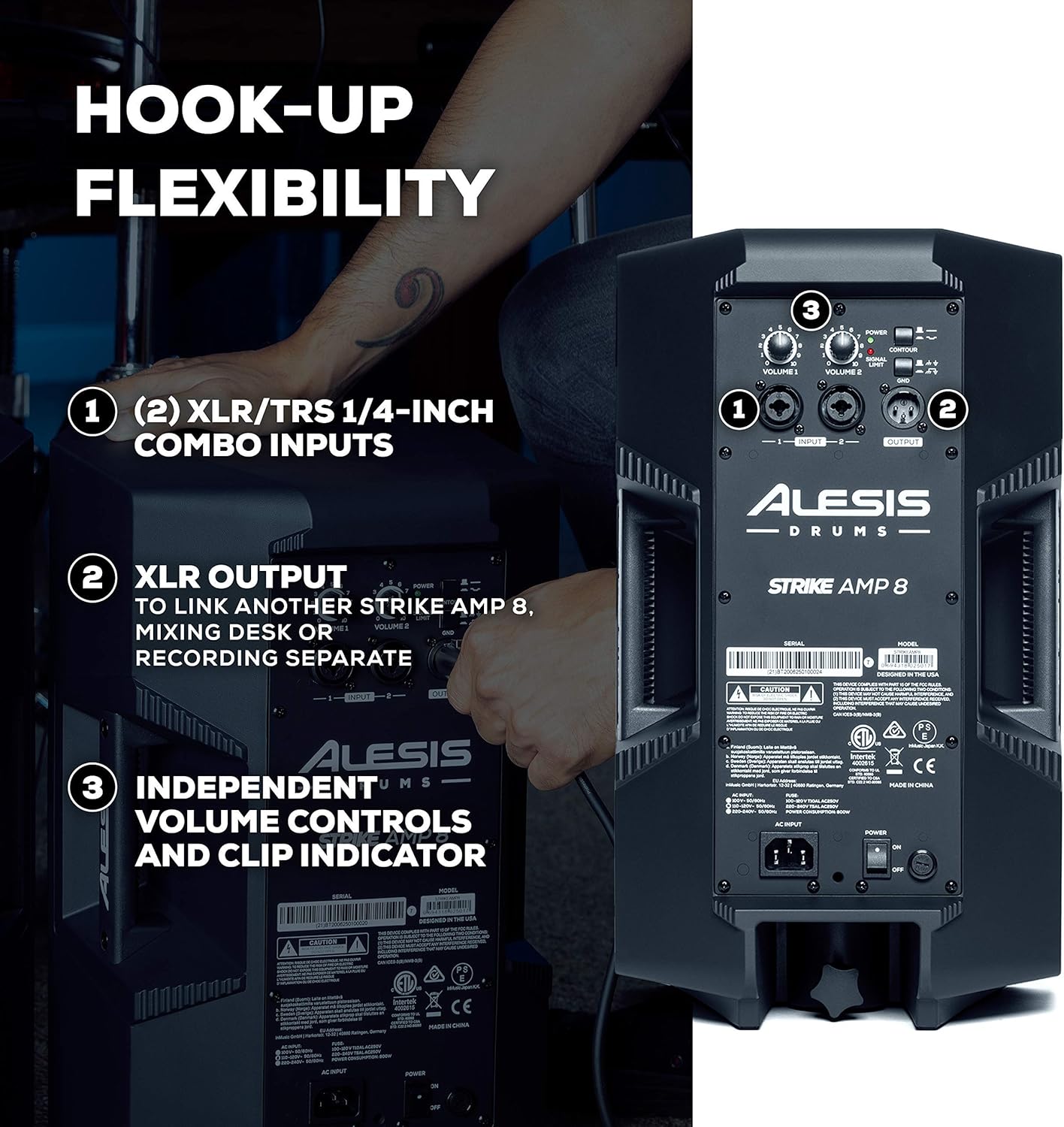 Alesis Strike Amp 8, 2000W Electronic Drum Amplifier (Renewed)