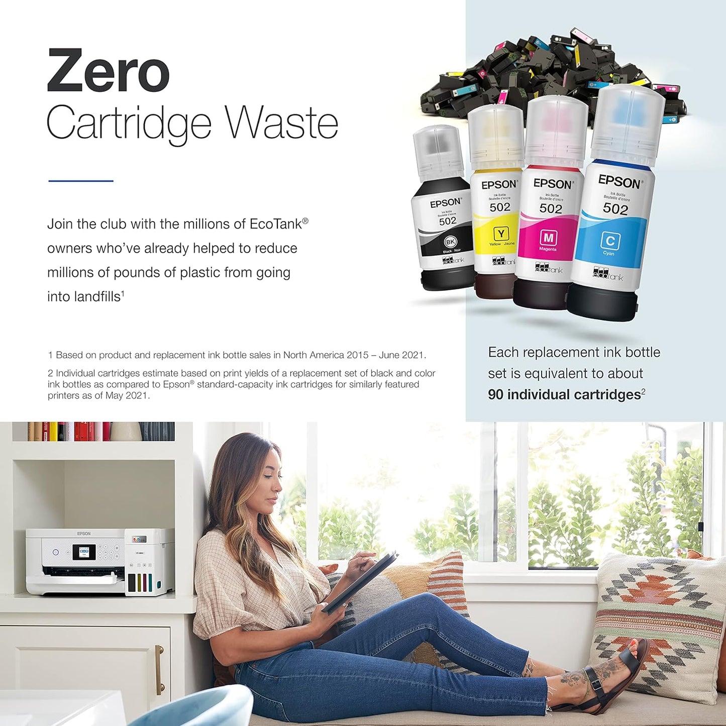 Epson ET-2850 EcoTank Wireless All-in-One Printer (Renewed)