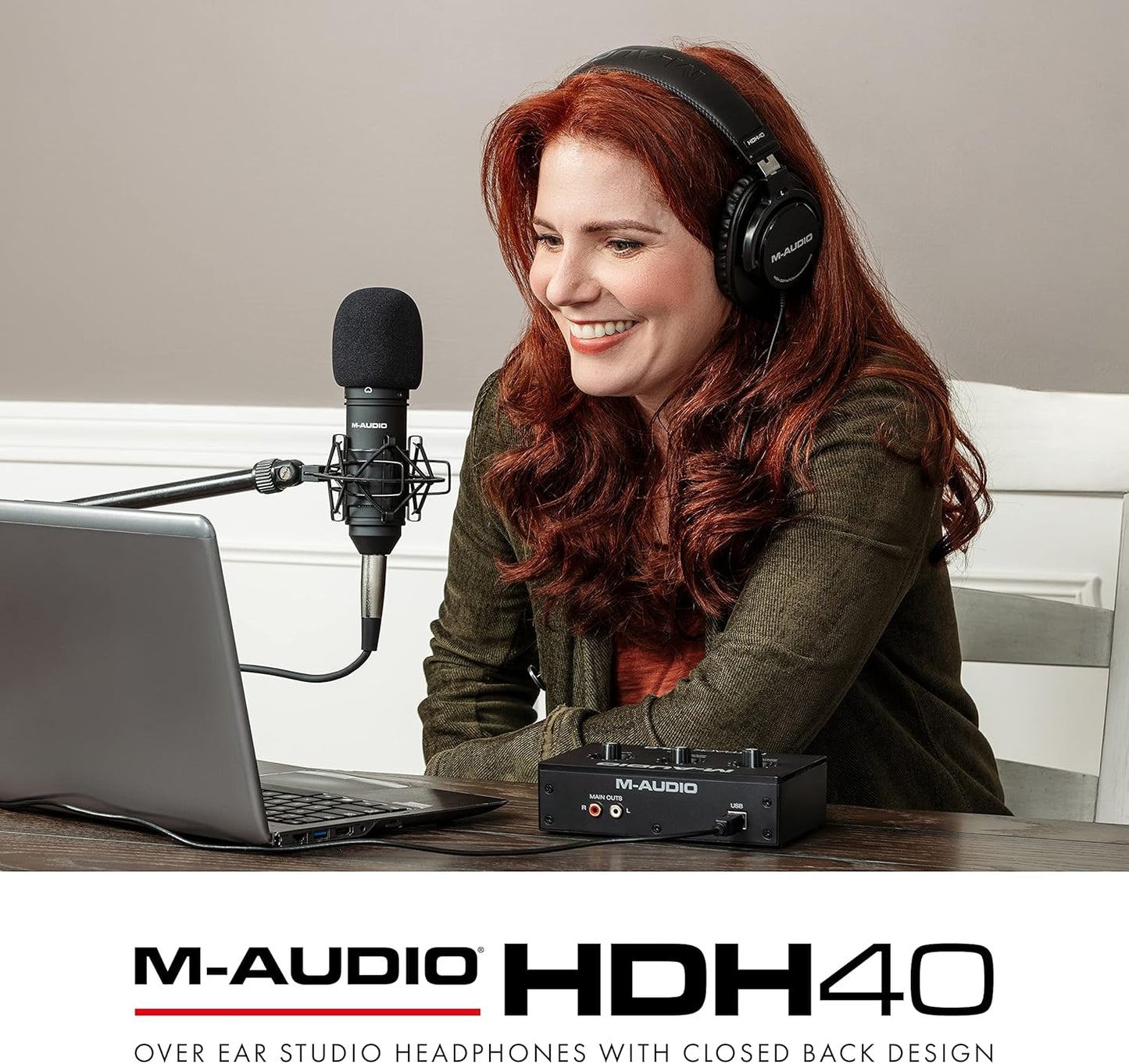 M-Audio HDH40 Over-Ear Studio Monitoring Headphones
