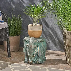 Misc Elephant Garden Stool - Lightweight Concrete — main product image