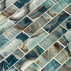 MSI AMZ-MD-00331-SAM Night Sky Glass Interlocking Subway Tile Sample