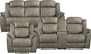 Lexicon 194840153900 Perm Reclining Living Room Set Sandy Brown