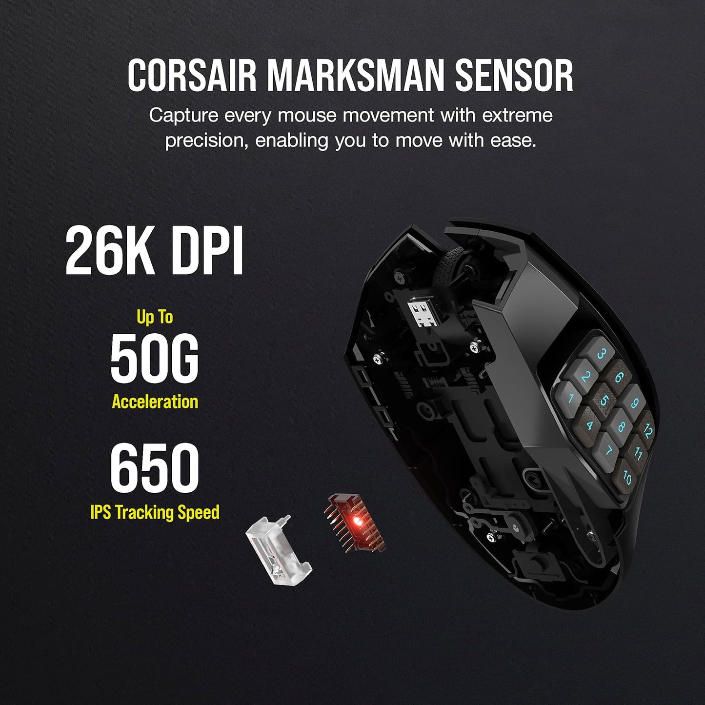 Corsair CH-9314311-NA SCIMITAR ELITE Wireless MMO Mouse