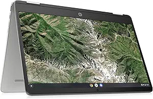 HP 14a-ca0022nr Chromebook x360: 14" Touch, Pentium, 64GB eMMC (Renewed)