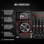 Numark NVII Serato DJ Controller: 4-Deck, Dual Displays, Performance Pads