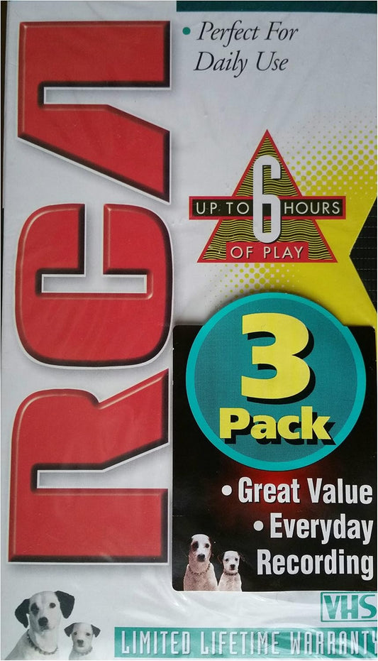 RCA 8541703816 T-120H VHS Video Cassette 3-Pack