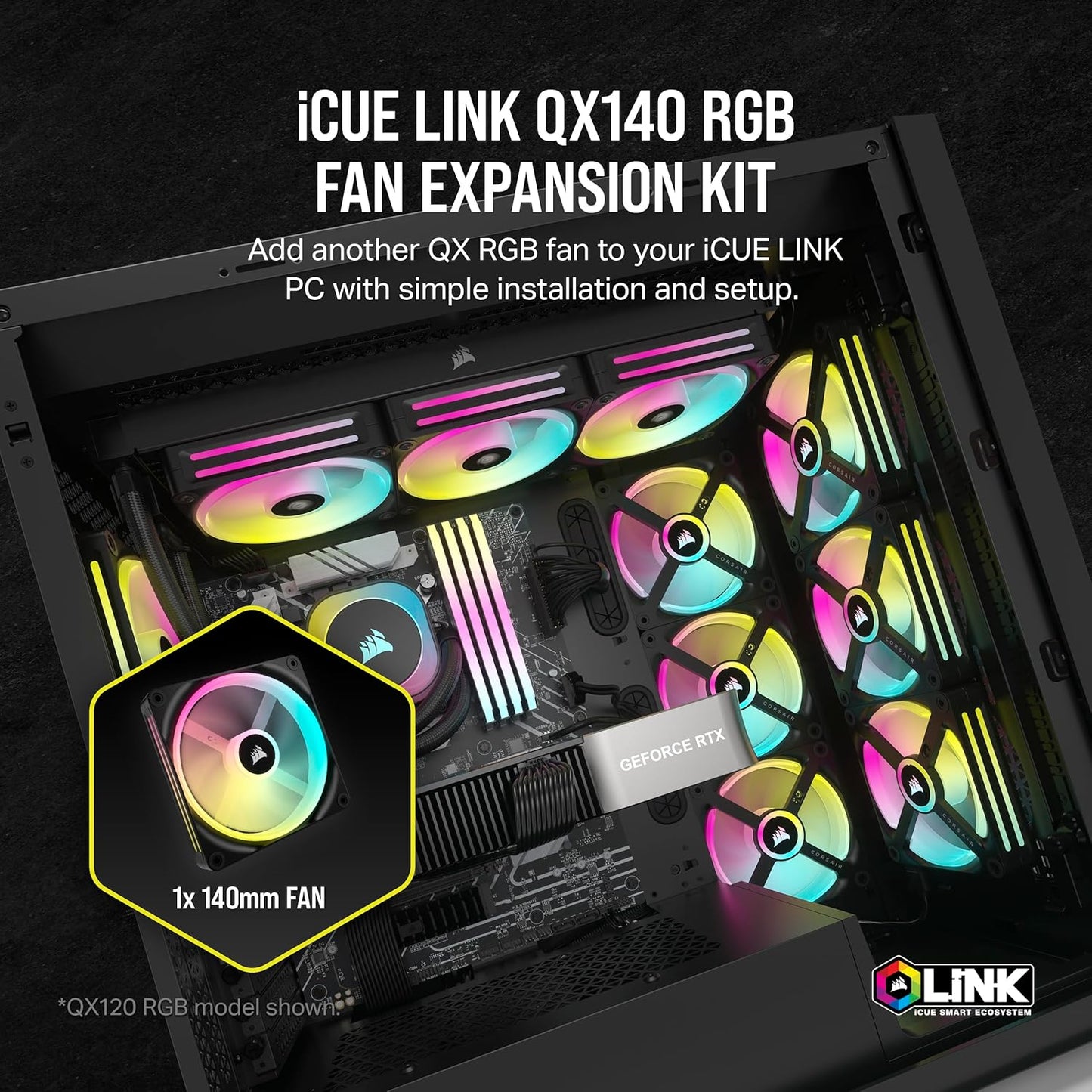 Corsair CO-9051003-WW iCUE LINK QX140 RGB Fan
