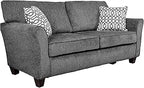 Lexicon 194840112167 Mineola Gray Chenille Flared Loveseat