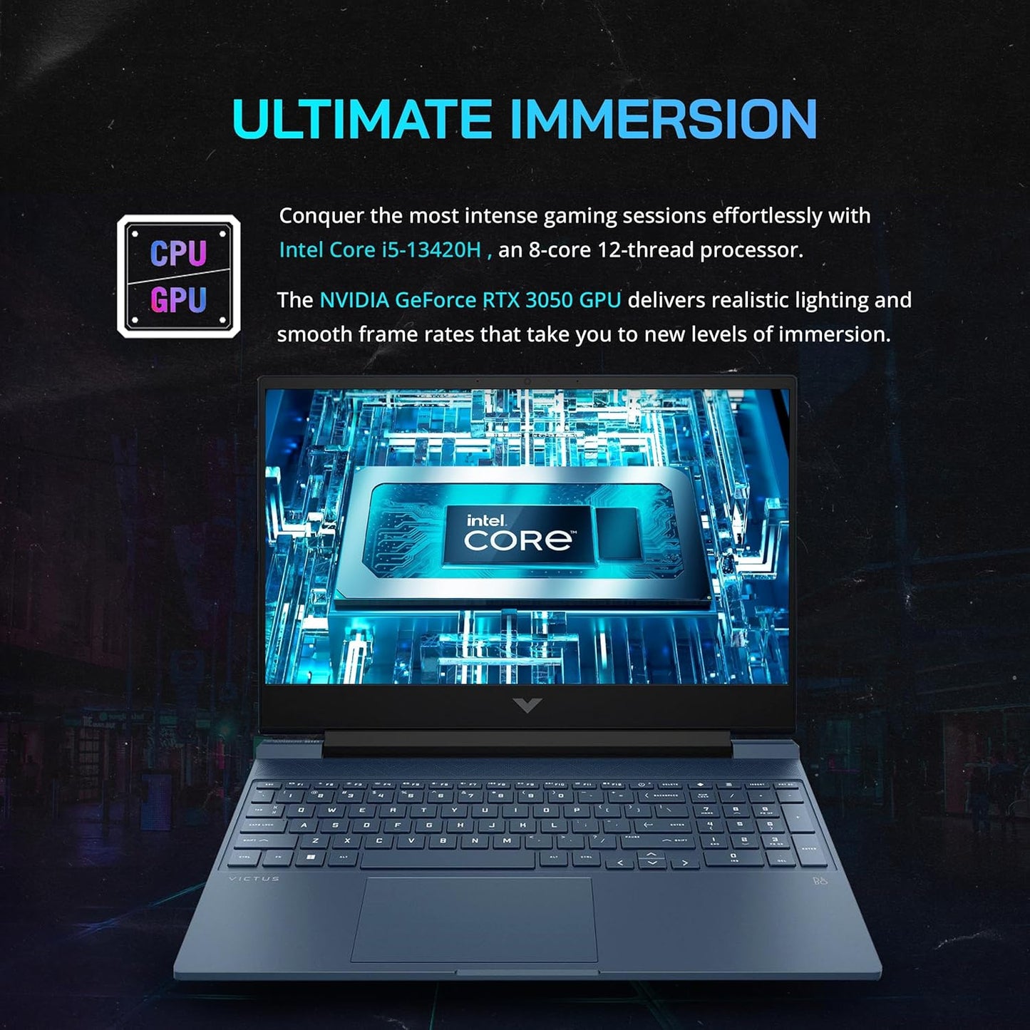 HP Victus Gaming Laptop - i5, RTX 3050, 64GB RAM, 4TB SSD