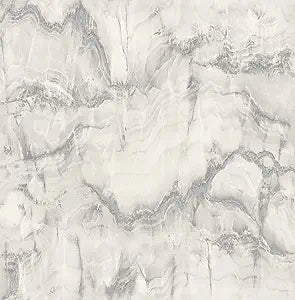 Crown M1584 Aura Silver Marble Wallpaper - Unpasted