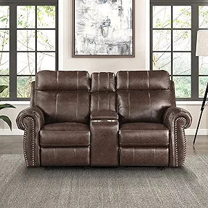 Lexicon Janwood Brown Power Reclining Loveseat — main product image
