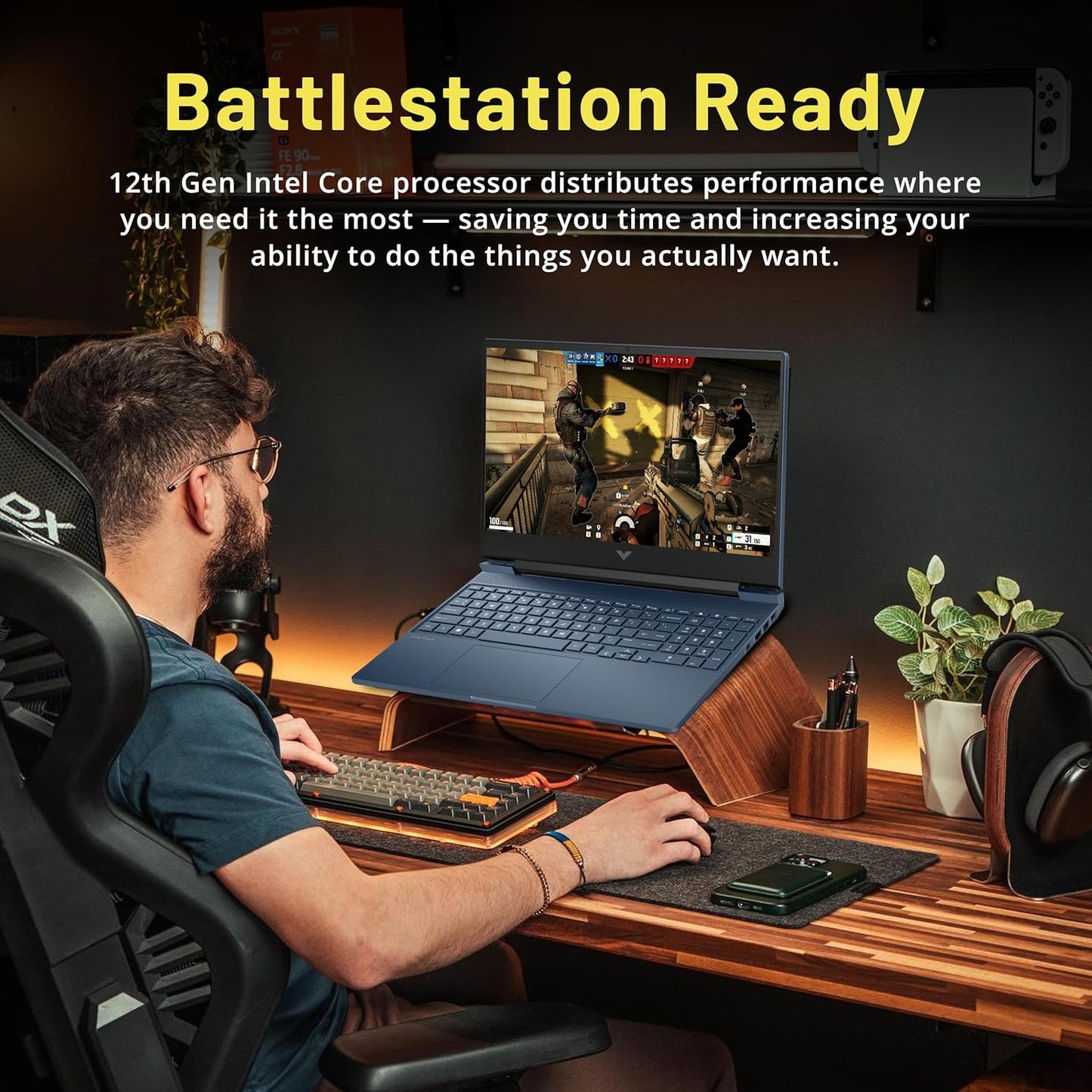 HP Victus 15.6" Gaming Laptop - i5, 16GB RAM, RTX 3050 + Docking Station