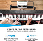 Alesis Recital 88-Key Digital Piano Keyboard Stand Bundle