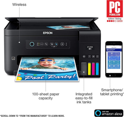 Epson ET-2700 EcoTank Wireless All-in-One Supertank Printer