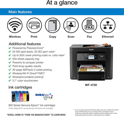 Epson C11CG01201 WorkForce Pro WF-4730 Wireless All-in-One Printer