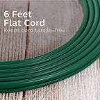 Philips SPS1031GA/27 6 Ft 3-Outlet Flat Plug Green Extension Cord