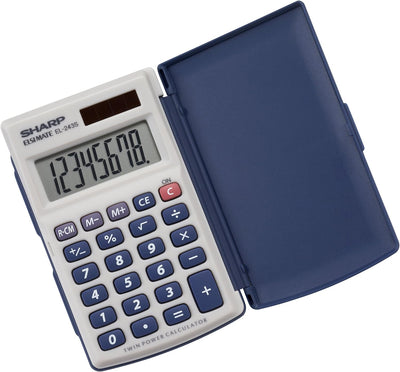 Sharp EL-243S/EL-243SB 8-Digit Twin Powered Calculator