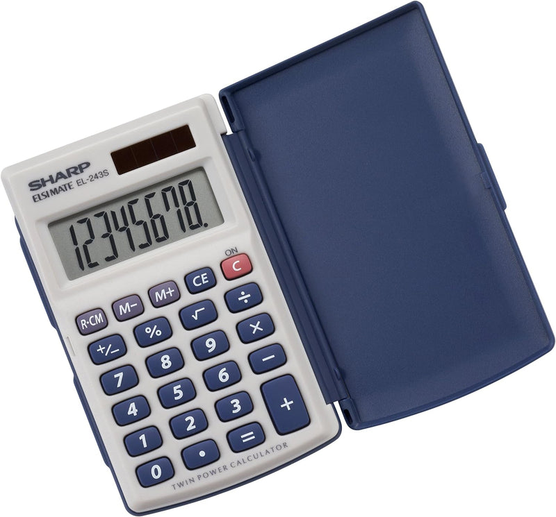 Sharp EL-243S/EL-243SB 8-Digit Twin Powered Calculator — main product image