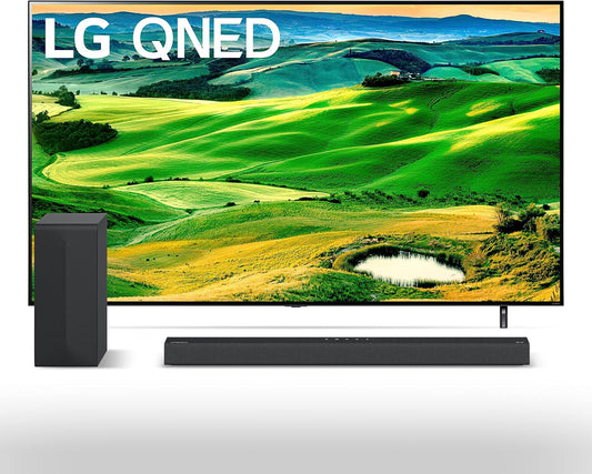 LG 75QNED80UQA 75-Inch QNED 4K Smart TV Bundle