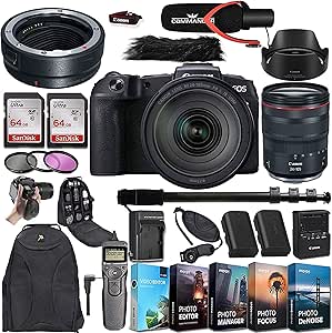 Canon EOS R Mirrorless Camera with 24-105mm Lens & Adapter Kit