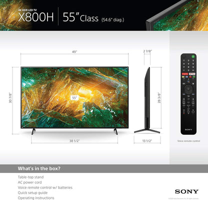 Sony XBR-55X800H 55" 4K HDR LED Smart TV