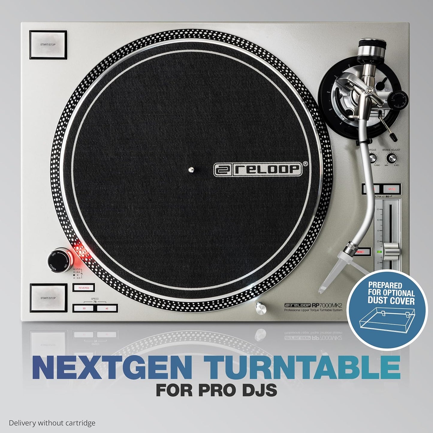 Reloop AMS-RP-7000-MK2-SLV Professional Direct Drive Turntable