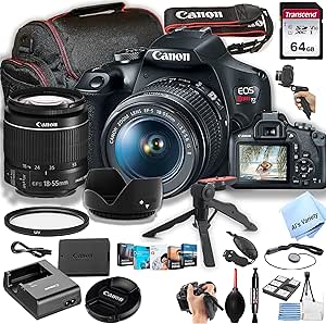 Canon Rebel T7 DSLR Camera 18-55mm Lens Bundle