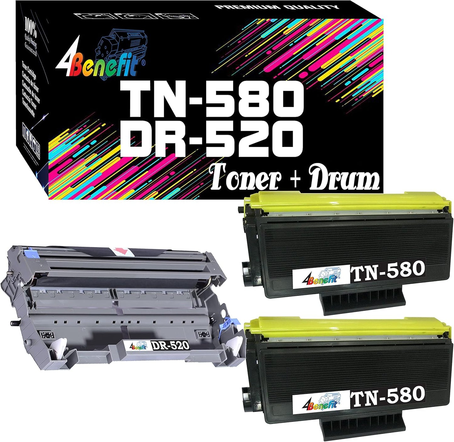 Dell 4B-BR-TN580 Compatible Toner Cartridge & Drum Unit