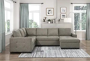 Lexicon 194840154860 Meriah 3-Piece Sectional Sofa Brown — main product image