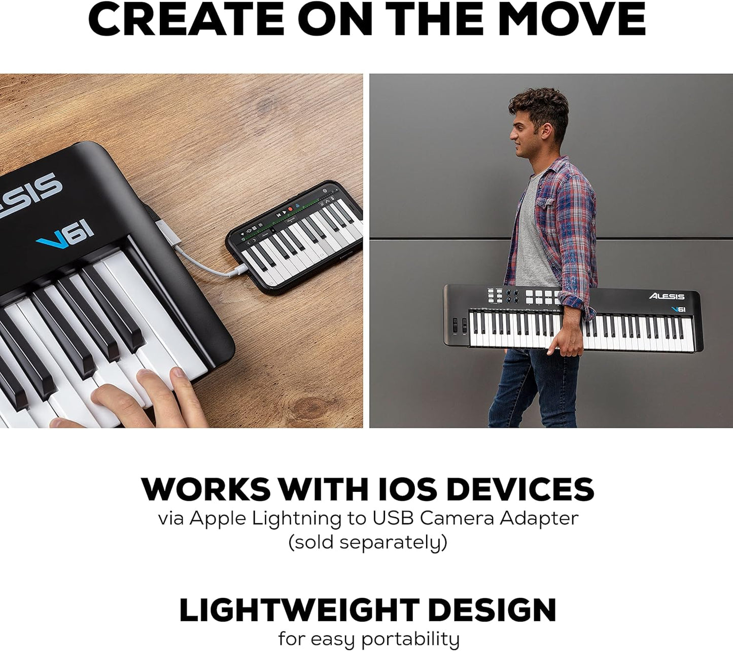 Alesis V61 MKII USB MIDI Keyboard Controller - 61 Velocity Keys