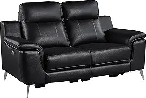 Lexicon 194840129530 Ezra Leather Power Reclining Loveseat — main product image