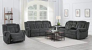 Lexicon 194840173502 Taylor 3-Piece Reclining Living Room Set