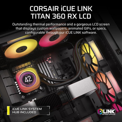 Corsair CW-9061023-WW iCUE Link Titan 360 RX LCD Cooler