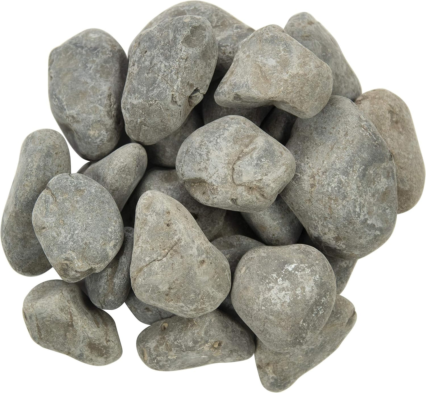 MSI AMZ-LSC-0016 Polished Gray Decorative Pebbles - 40 lb Bag