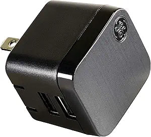 GE 35783 Pro 12W USB Wall Charger - Black