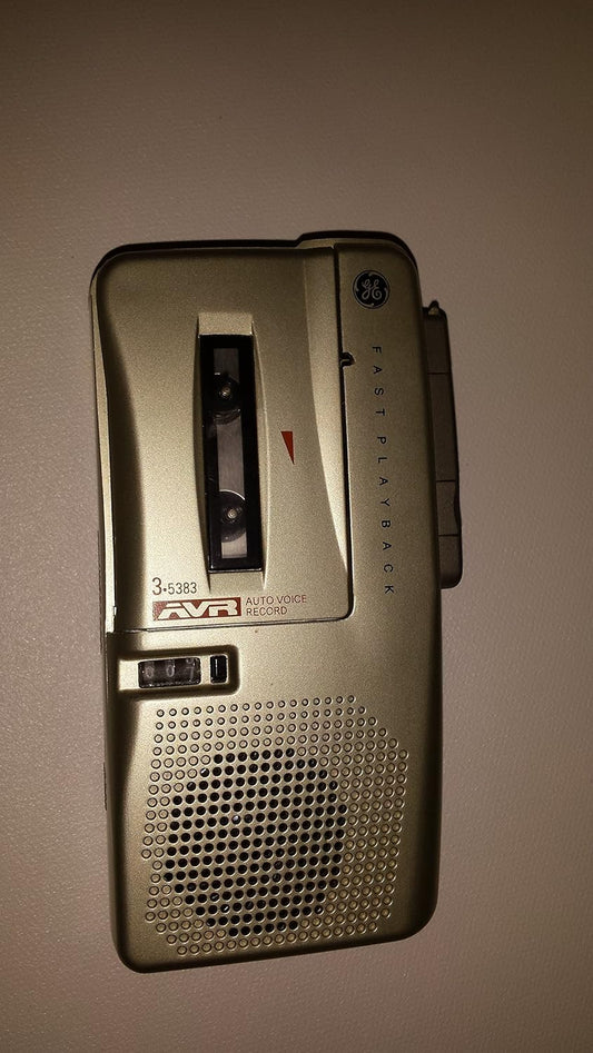 GE 35383 Micro Cassette Recorder AVR Batteries Tapes