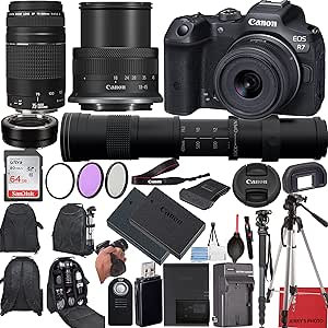 Canon EOS R7 Mirrorless Camera - Lens Bundle + Accessories